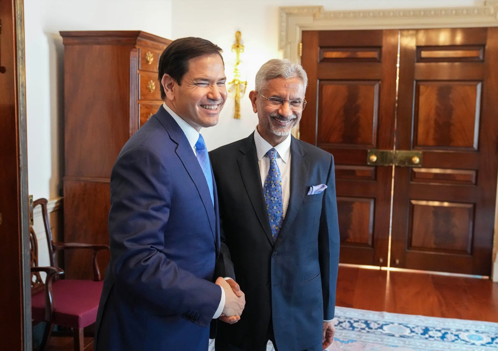 विदेश मंत्री S Jaishankar और अमेरिकी विदेश मंत्री Marco Rubio, Washington में जुलाई 2025 की मुलाकात के दौरान। (File photo) Photo: U.S. Department of State / Wikimedia Commons (Public domain)